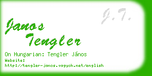 janos tengler business card